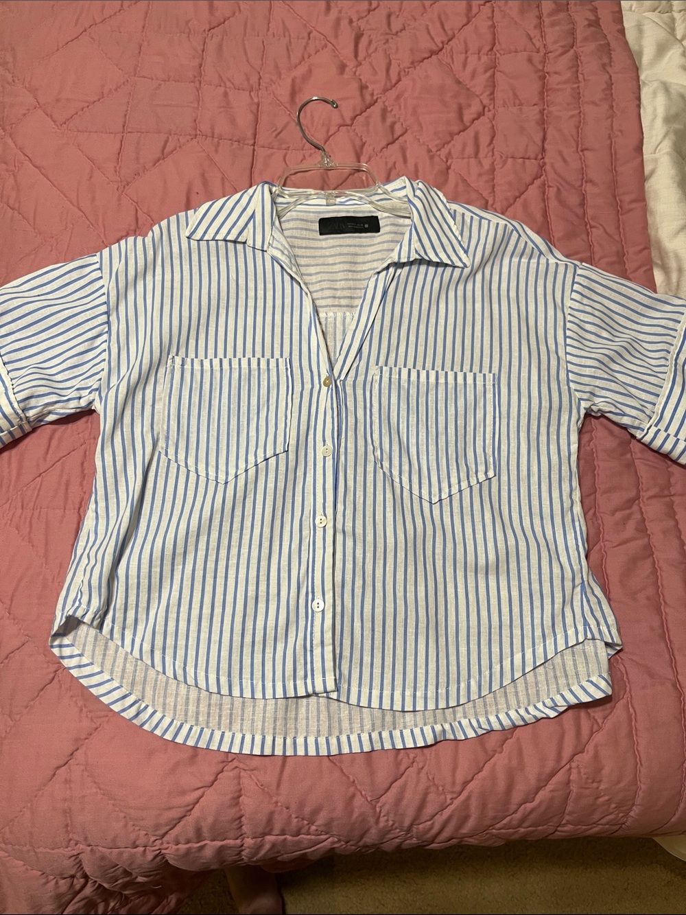 Zara women’s top button up size small